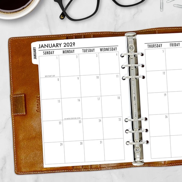 2026 TABBED Calendar Fits Louis Vuitton Agenda +Insert PAPER- +Pen+CHANEL Gift - Picture 12 of 14